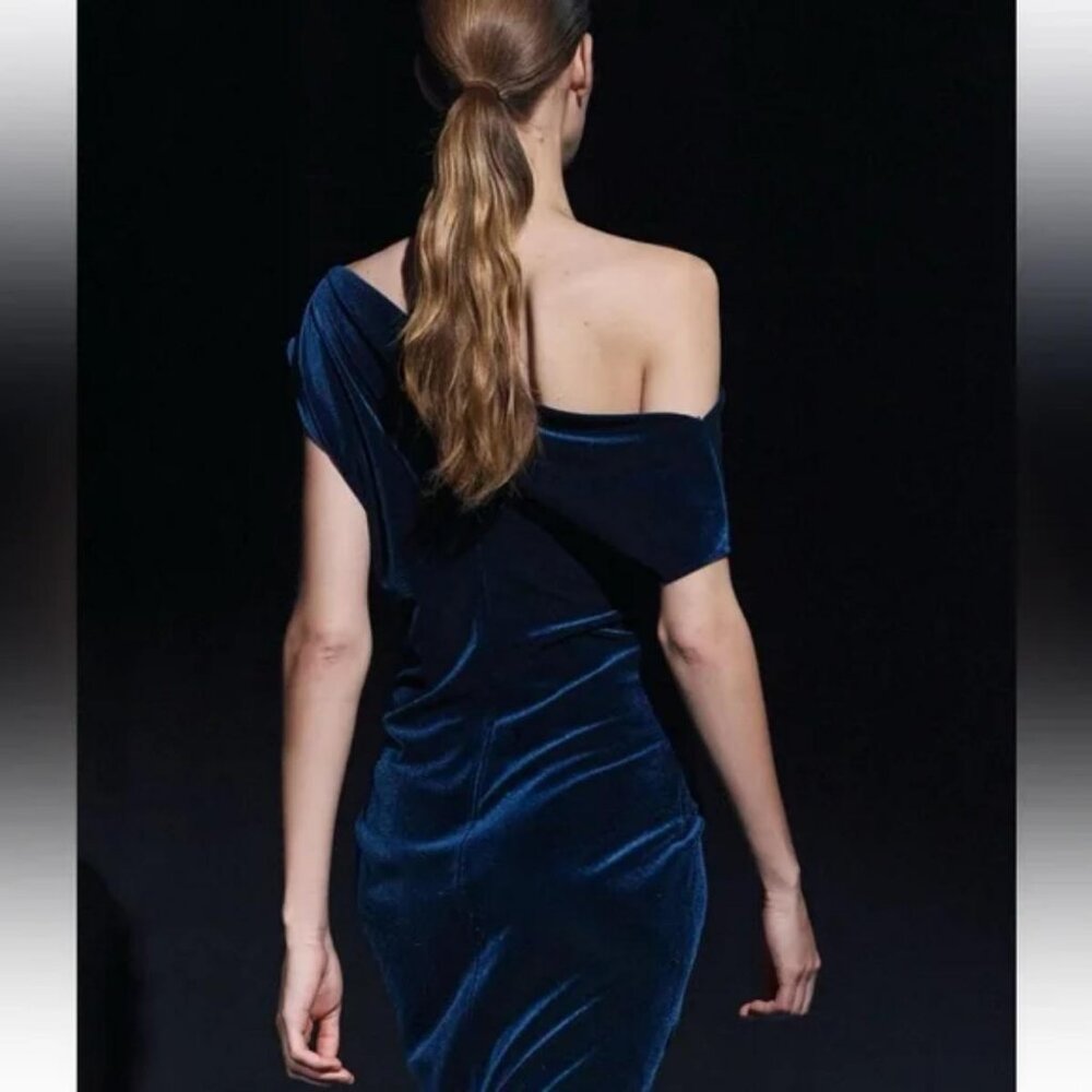 ZARA VELVET MIDI DRESS ZW COLLECTION